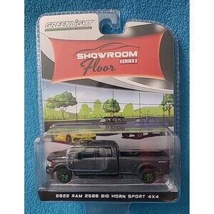Greenlight 2022 Ram 2500 Big Horn Sport 4X4 Grey 1:64 Scale Model 68020F Chase